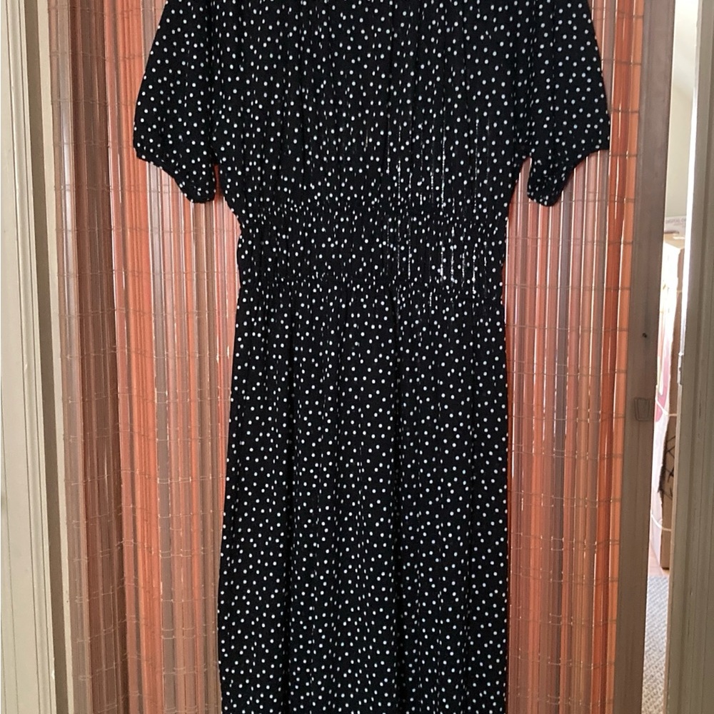 Zara Black Dress with White Dots